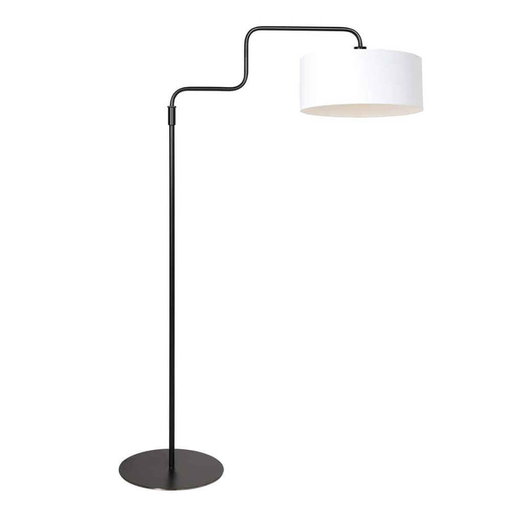 Steinhauer Vloerlamp Bloeba zwart met wit kap 4162ZW