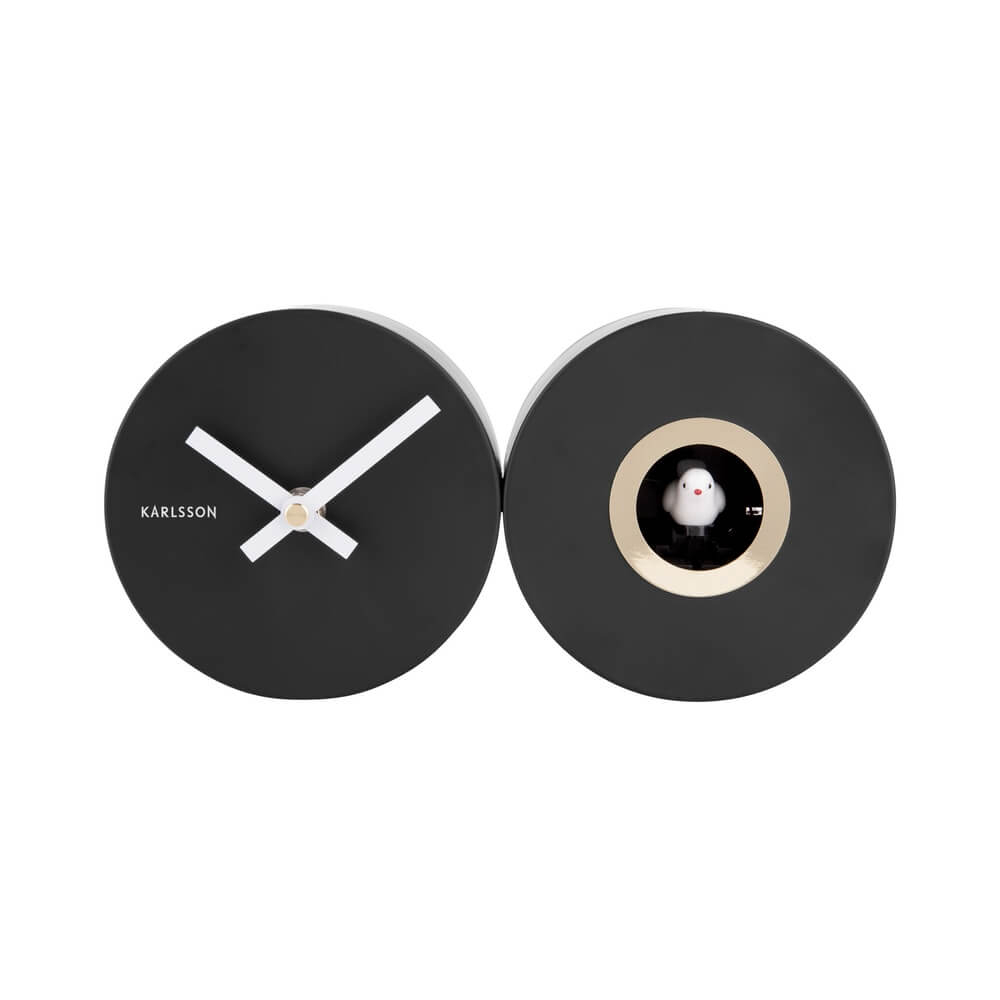 Karlsson Wandklok Duo Cuckoo zwart - KA5789BK afbeelding