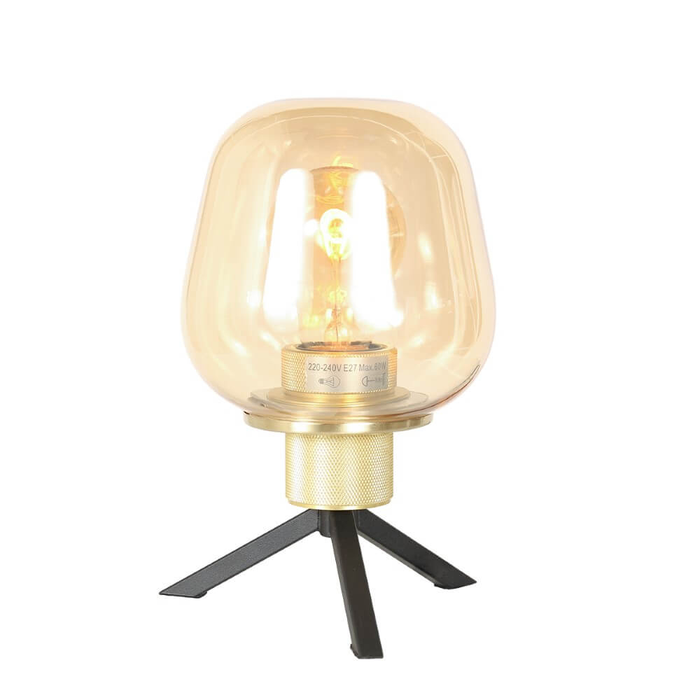 Steinhauer Tafellamp ReflexionØ 14cm met amber glas 2683ME