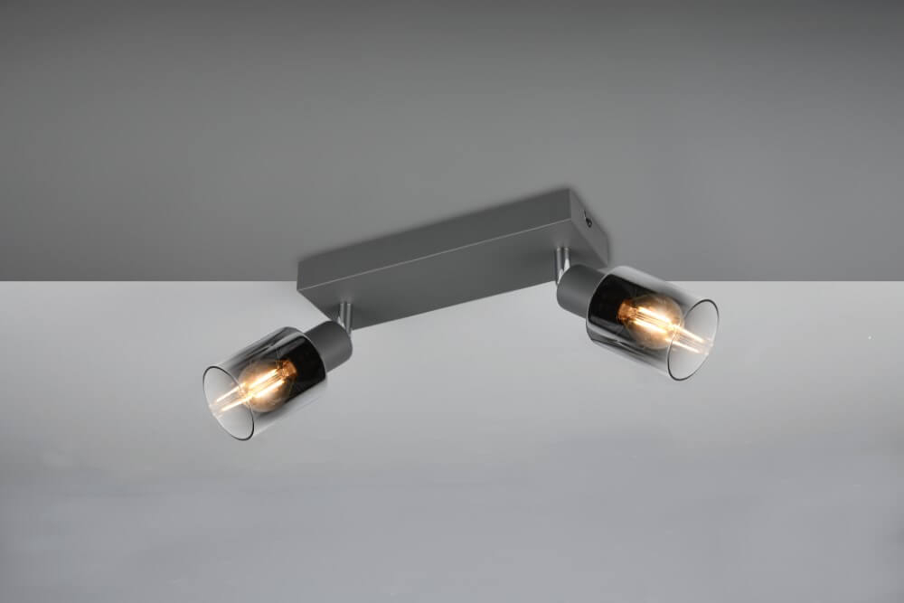 Trio 2-lichts plafondlamp Cadiz zwart - R81782042