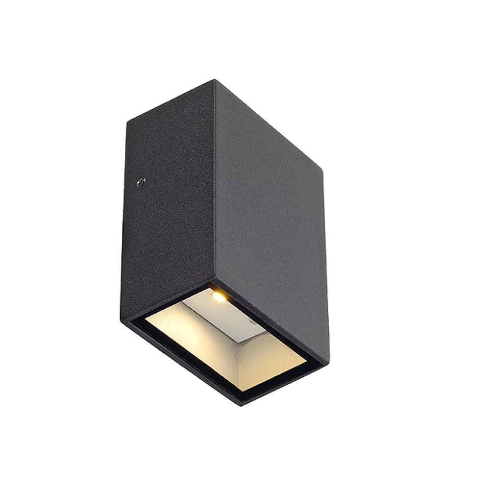 SLV Vierkante downlighter Quad 1 8,7cm antraciet - 232465