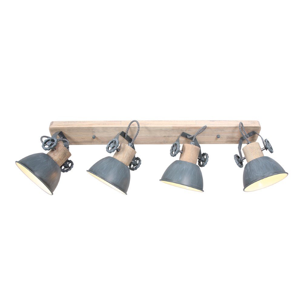 Steinhauer Landelijke plafondlampGearwood 4-lichts - 2729GR