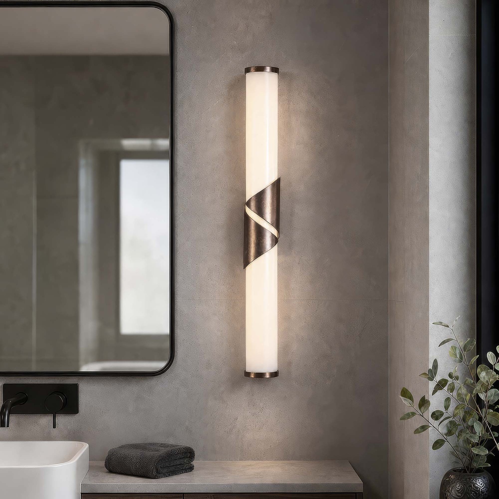 Wandlamp badkamer Wrap brons 47cm Searchlight 5,05342E+12