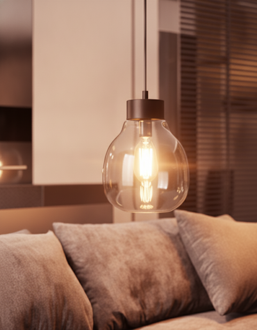 Lyora HanglampBlacu 1-lichts zwrt - 110973