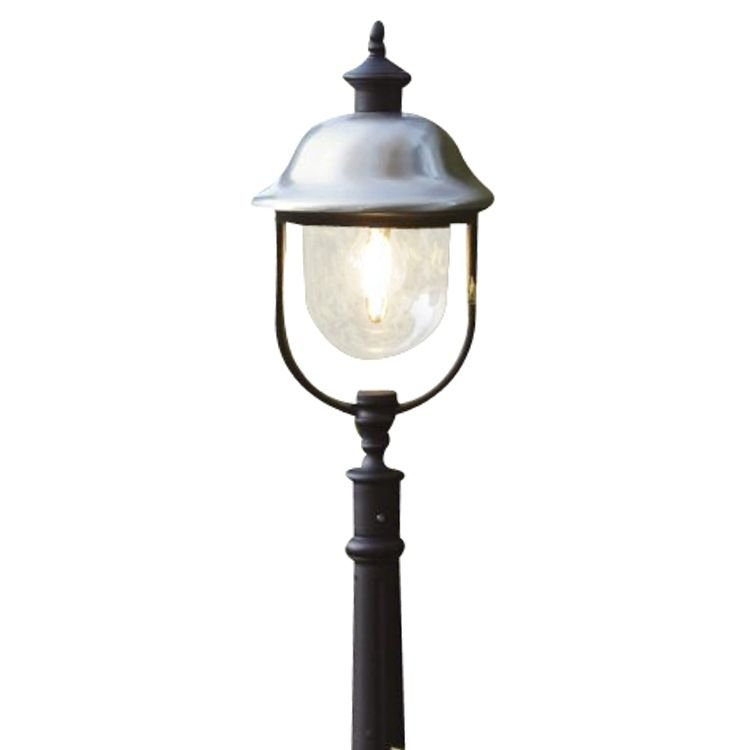 KonstSmide Staande buitenlamp Parma 125cm rvs met zwart - 7242-000