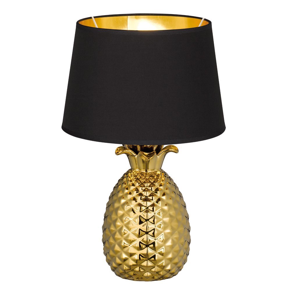 Trio TafellampPineapple 43cm goud met zwart - R50431079