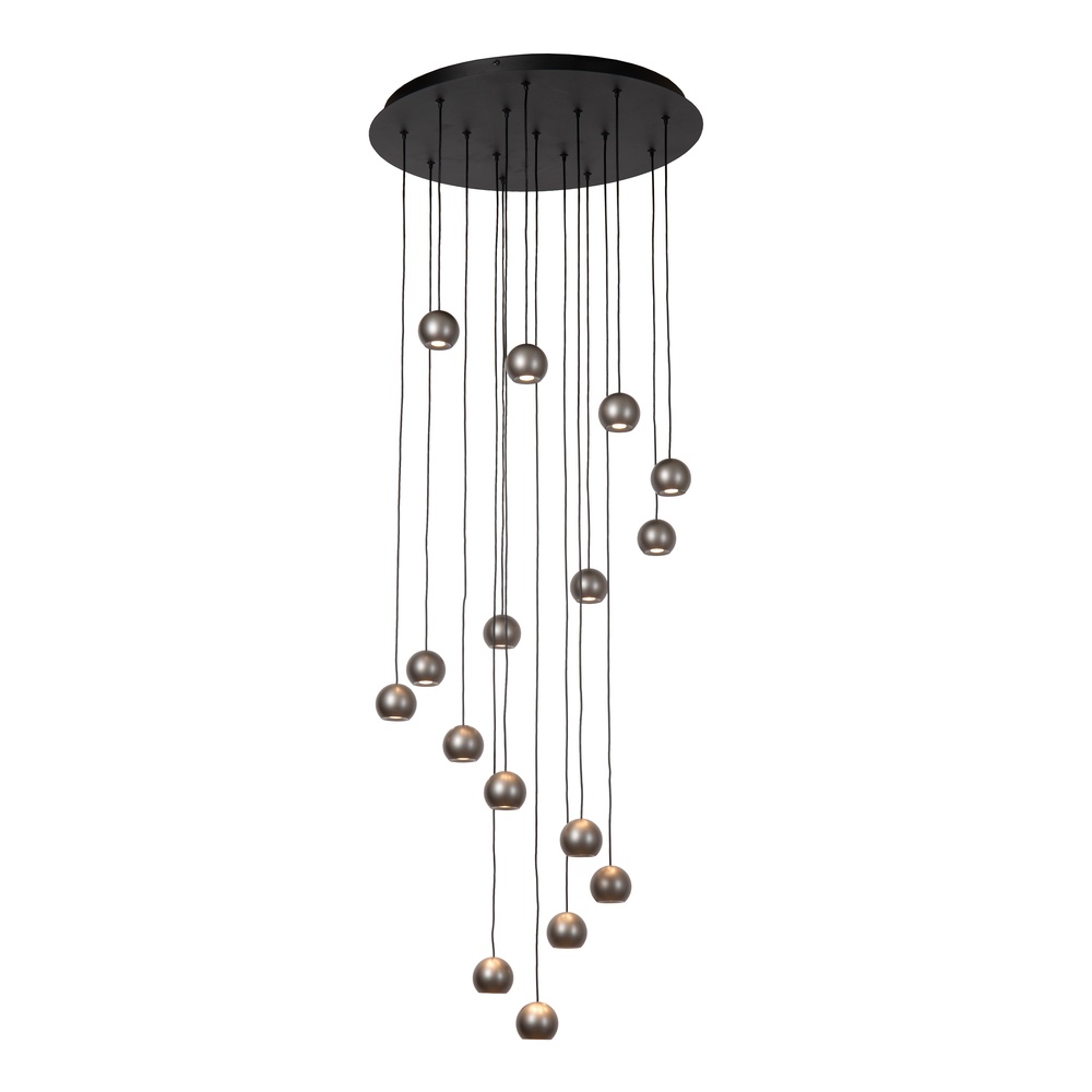Premium by Lucide Design vide hanglampMontana 16-lichts grijs - 68400/92/15