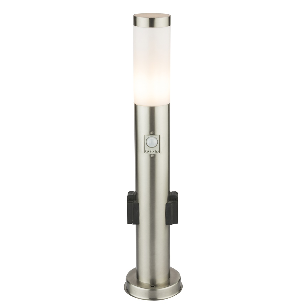 Globo Tuinlamp Boston I RVS met stopcontact - 3158KS