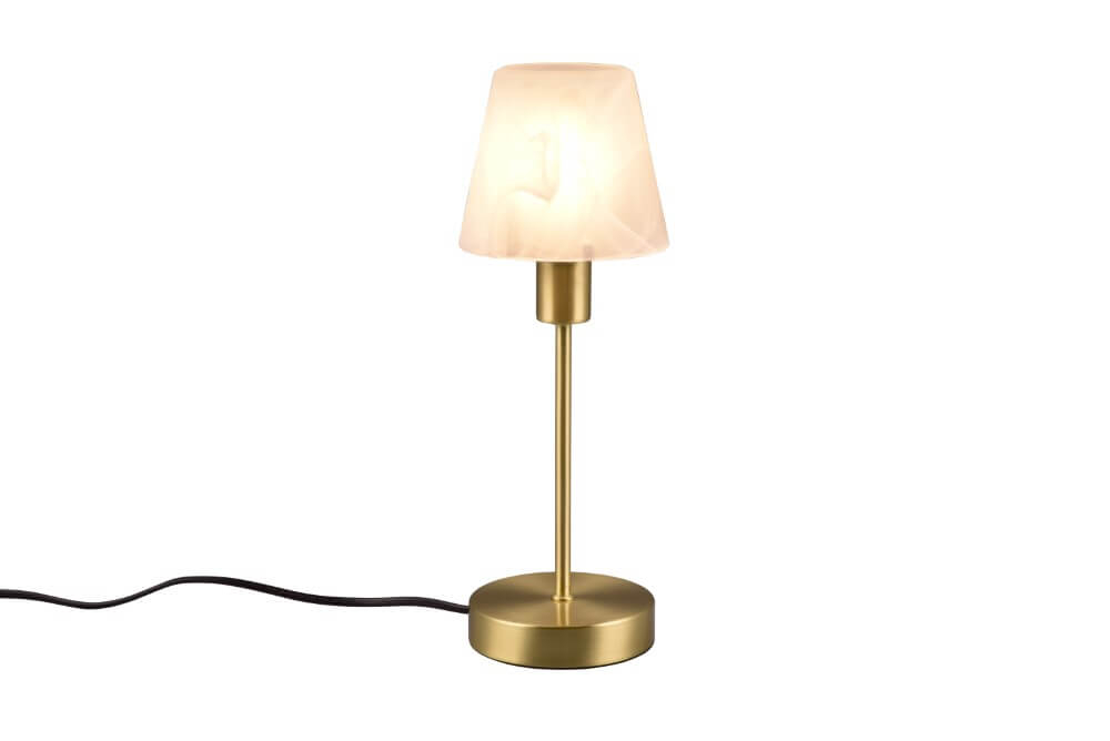 Trio TafellampjeLuis Ii goud met wit glas - 595700108