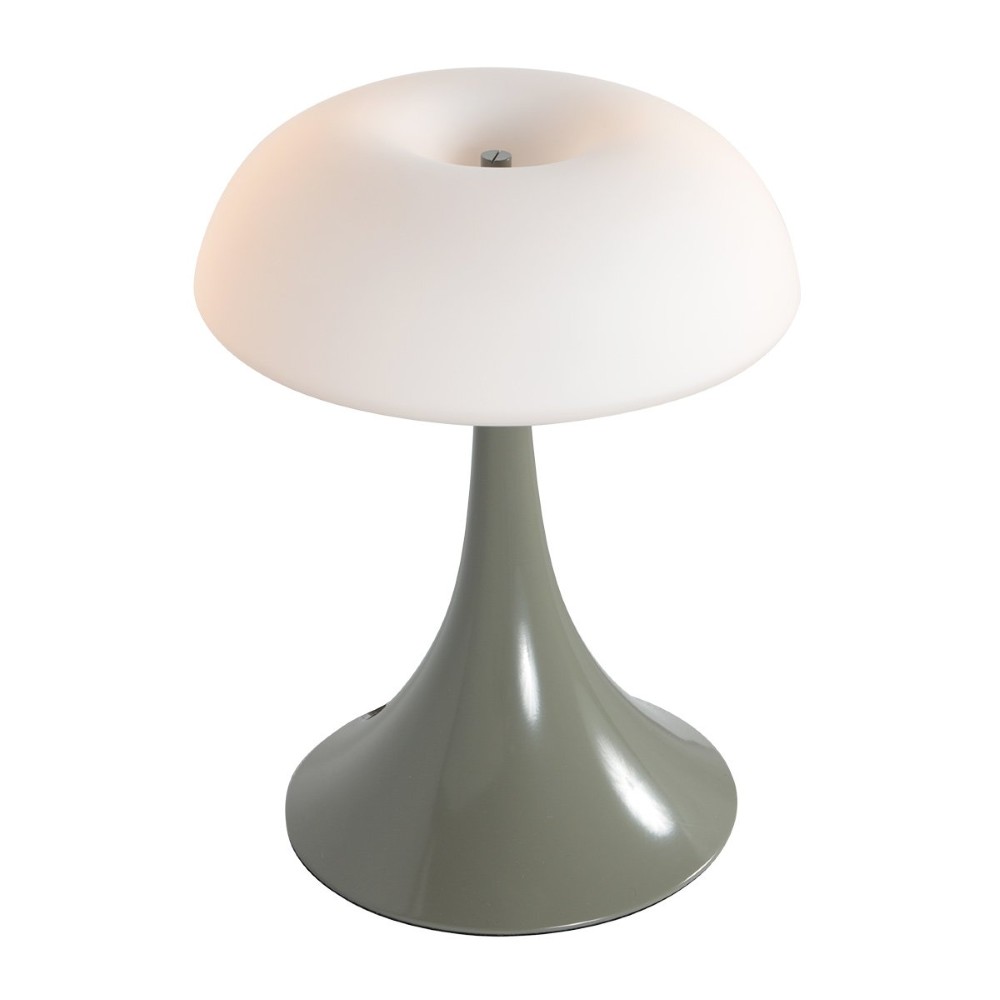 Tafellamp Ancilla groen met witte kap Steinhauer 8712746191905