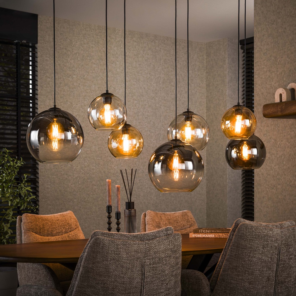 Lyora Hanglamp met 7 glazen kappen Multi - 7877/77