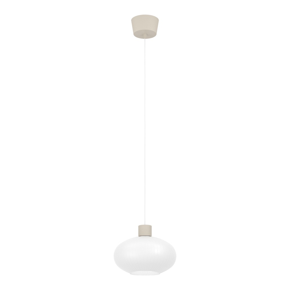 Design hanglamp Dasmina zand bruin met wit Ø 25cm Eglo 9008606406326