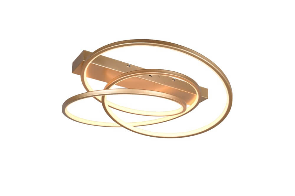 Trio Slaapkamer plafondlampDarvin goud - 65cm - 649110179
