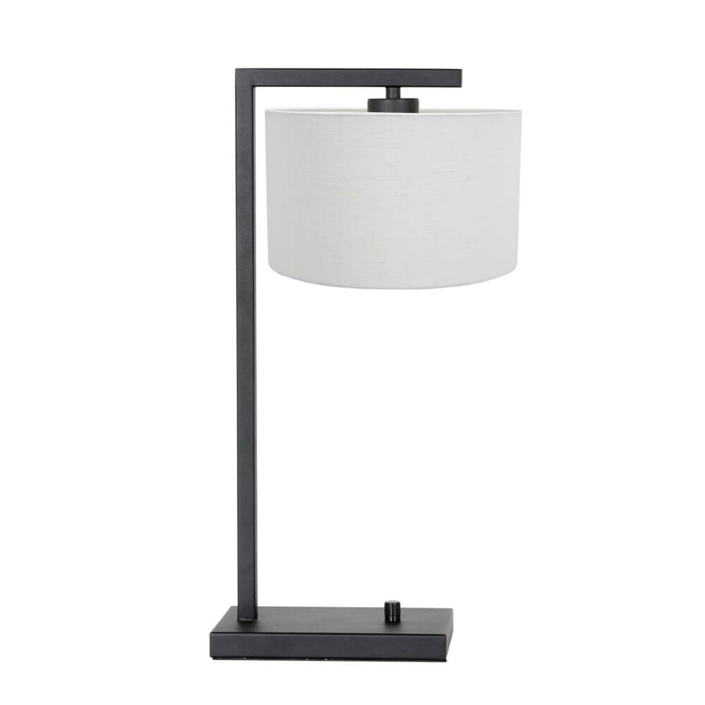 Steinhauer Strakke tafellampjStanger zwart met off white - 7120ZW