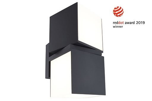 Lutec Zwarte wandlampCuba reddot award 4000K - 5193808118