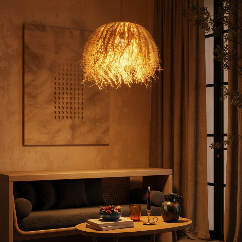 Lyora Rotan hanglampJaunet Ø 65cm - 109352