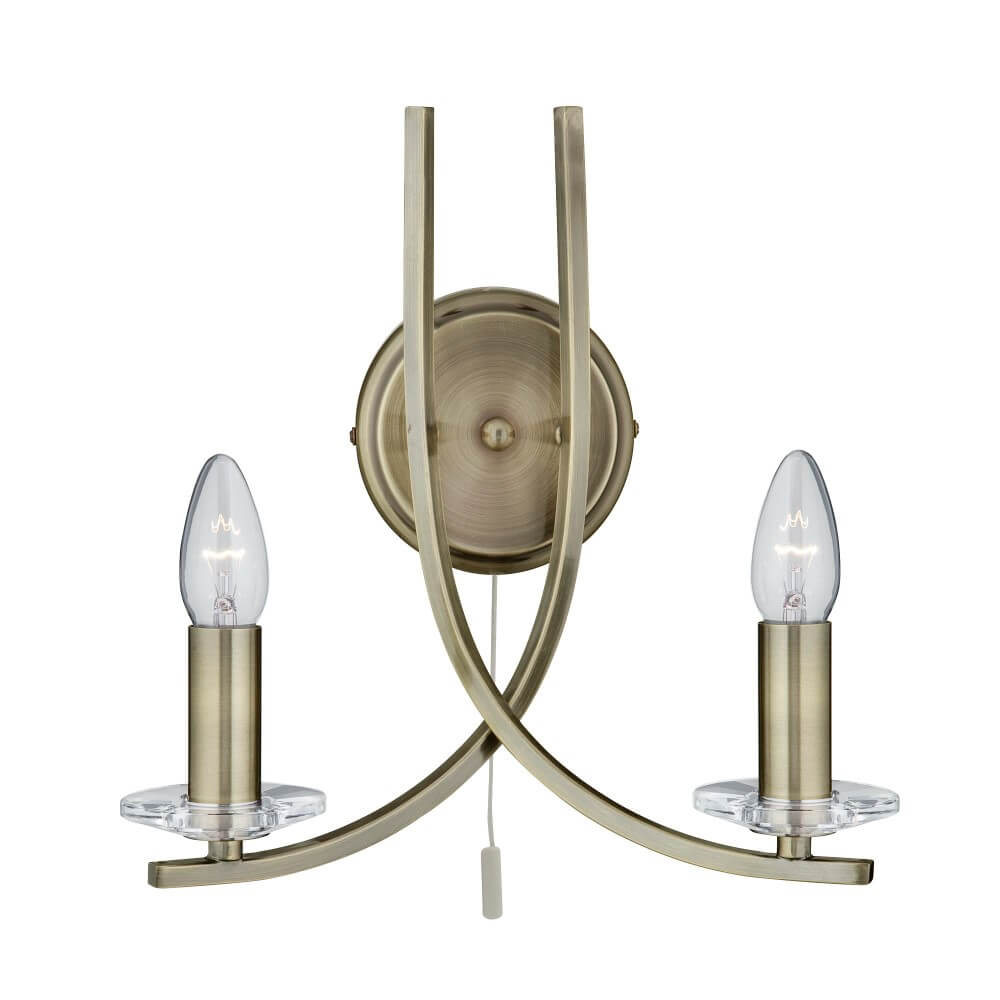 Searchlight Messing wandlamp Ascona - 4162-2AB