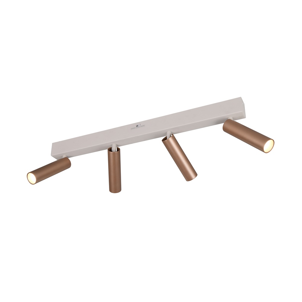 Trio 4-lichts opbouwspot Ambala mokka bruin - 849210465