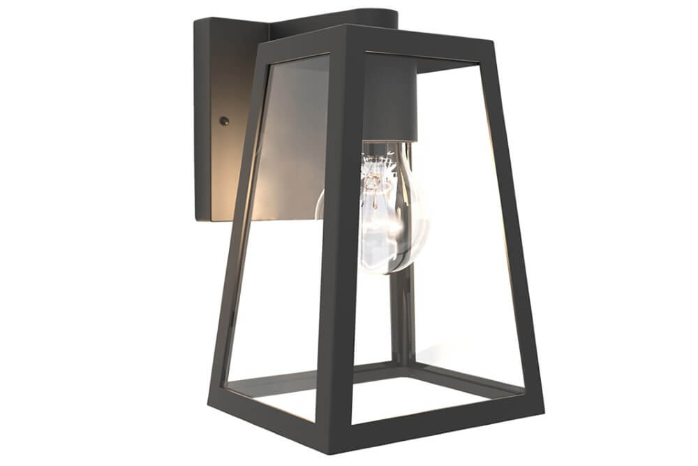 Lutec Strakke wandlamp Fia zwart - 5290903012
