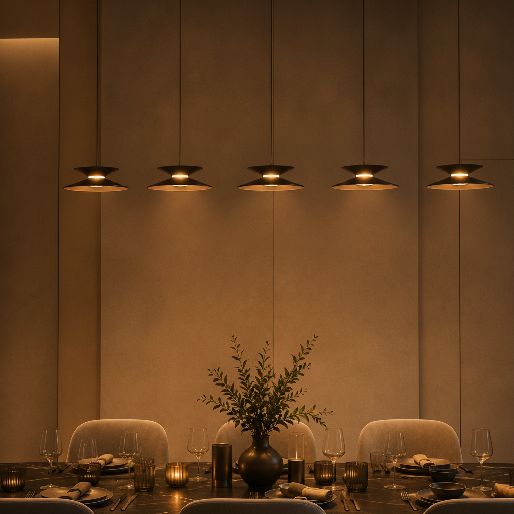 Lyora Design hanglamp Morfi recht 5-lichts zwart - 110850