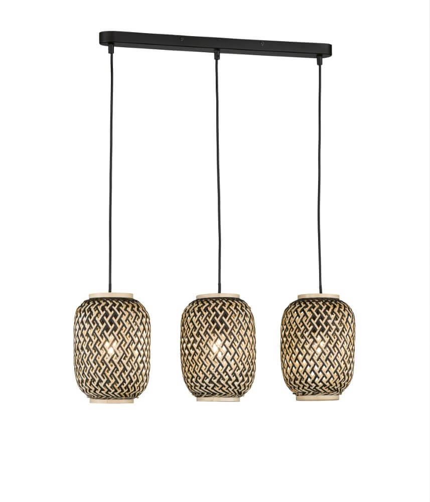 Fischer & Honsel Rotan 3-lichts hanglampHummel - 60706