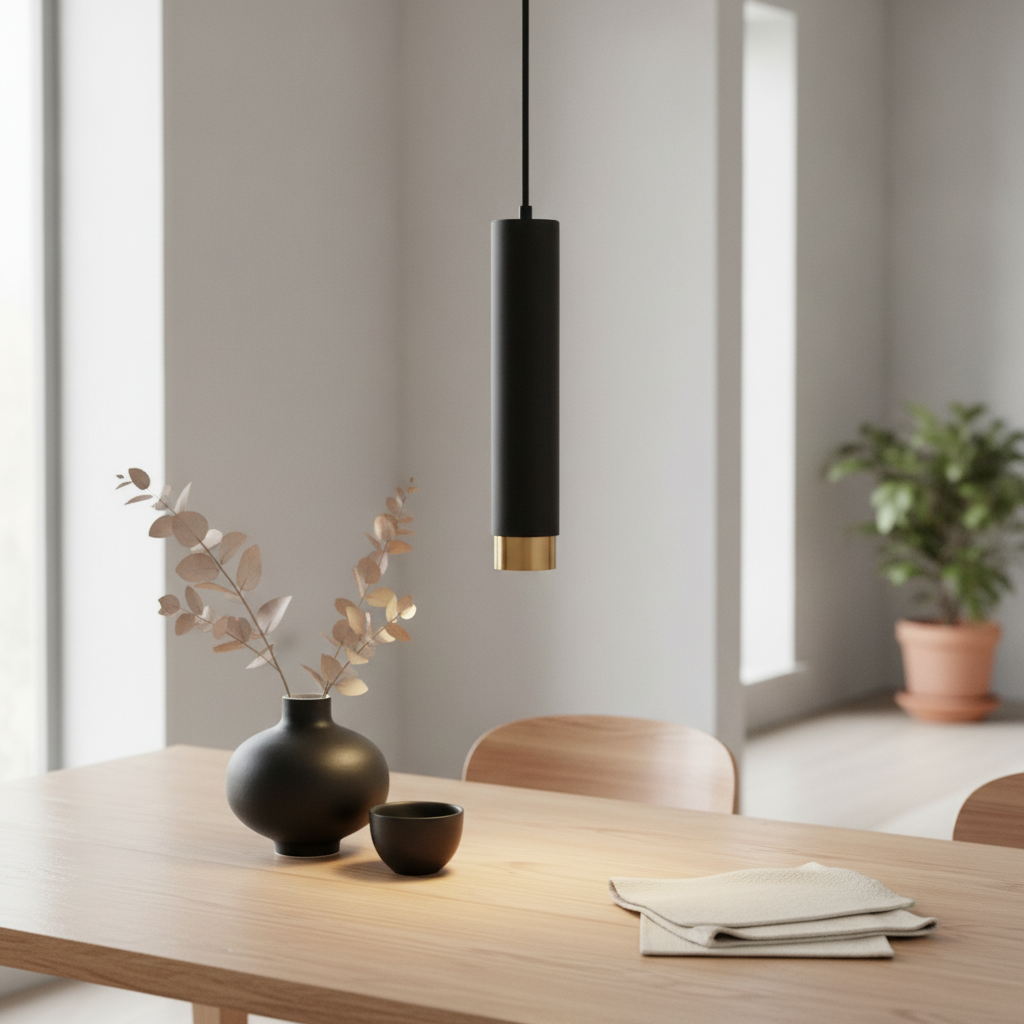 Lyora HanglampPongo M enkel 30cm zwart met goud - 110584