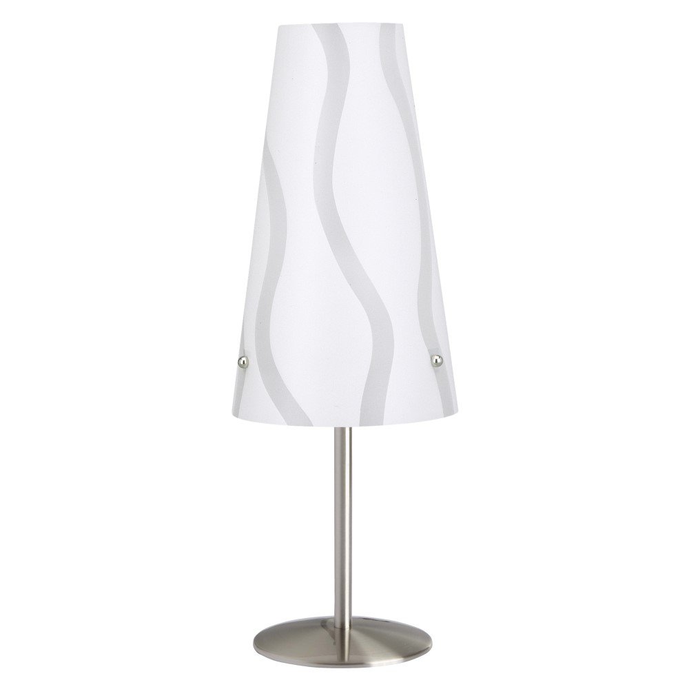 Brilliant Moderne tafellampIsi witgrijs met RVS - 02747/05