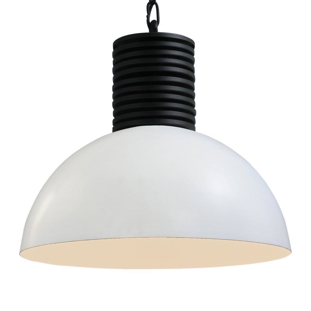 Masterlight Industrie hanglamp Industria Gold 40 zwart met witte kap - 2198-06-06-R-K