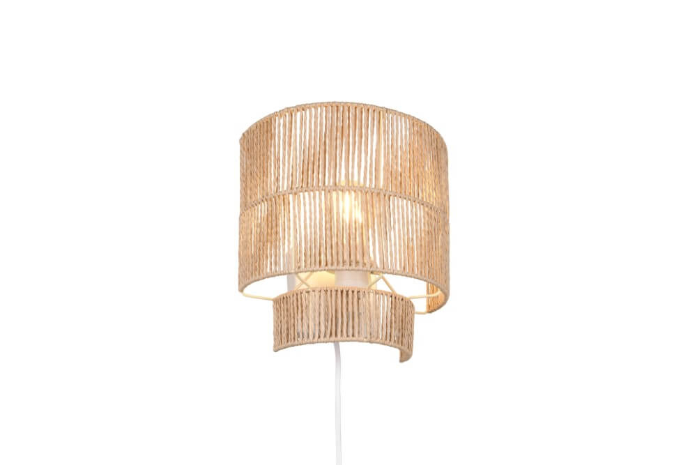Trio Japandi wandlamp Satna rotan - R20071026