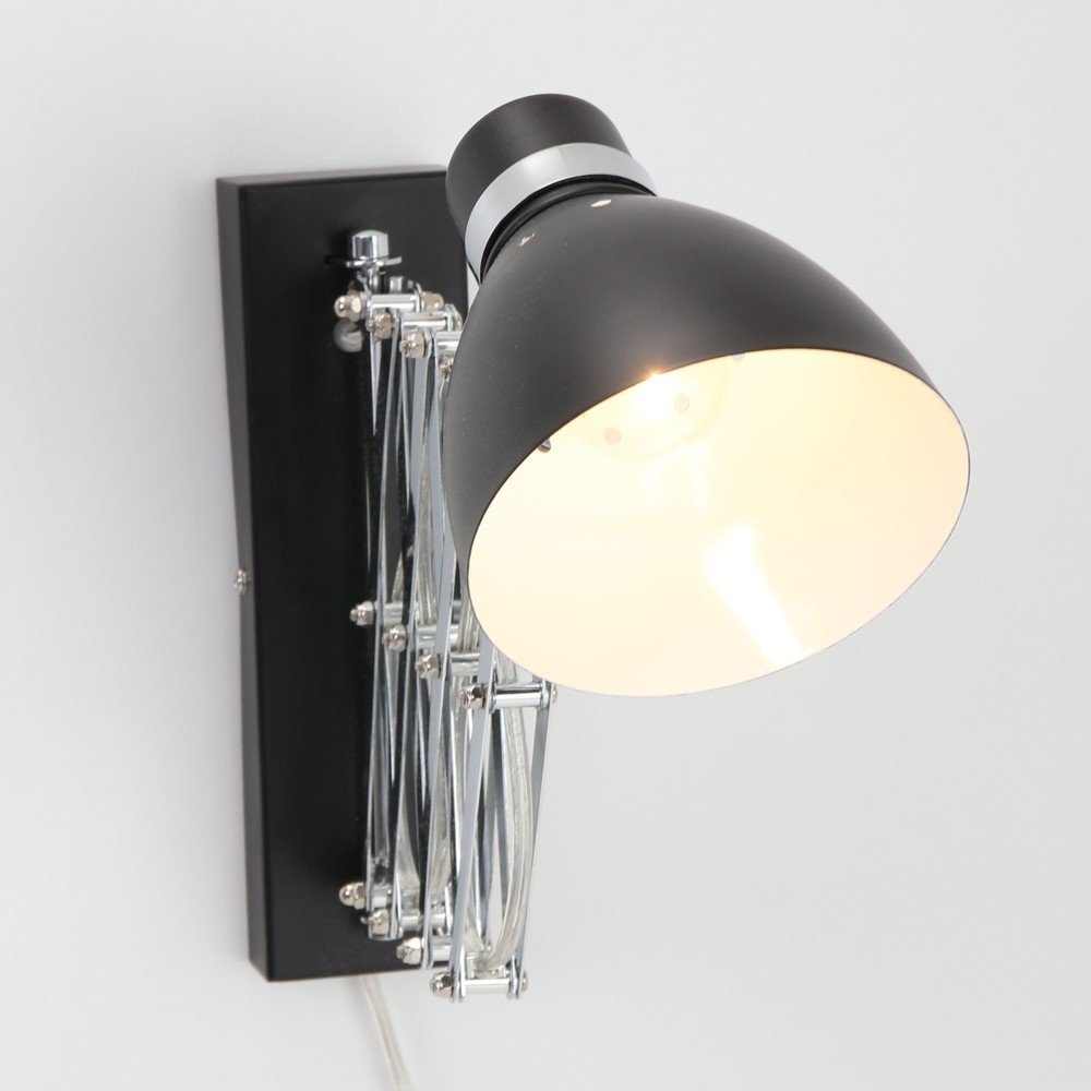 Steinhauer SchaarlampSpring zwart met chroom - 6290ZW