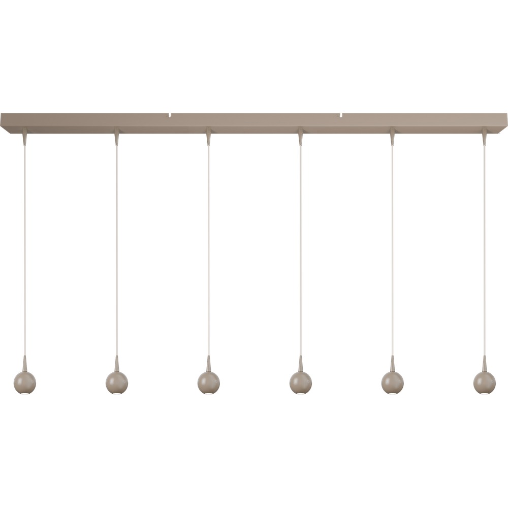 Masterlight 6-lichts hanglamp Talana beige terra Ø 6cm DTW - 2411-36-36-130-6