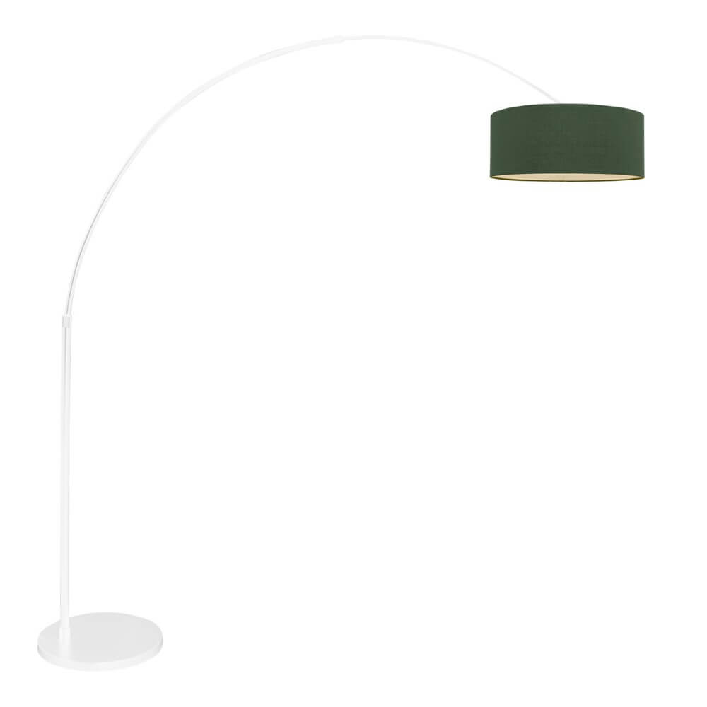 Steinhauer Groene booglampSparkled met velvet kap - 7171W