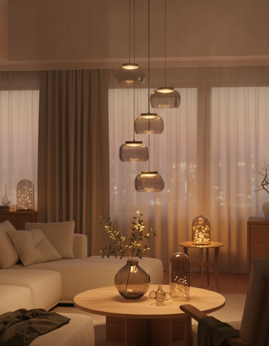 Lyora Moderne hanglampBios 5-lichts zwart - 110956
