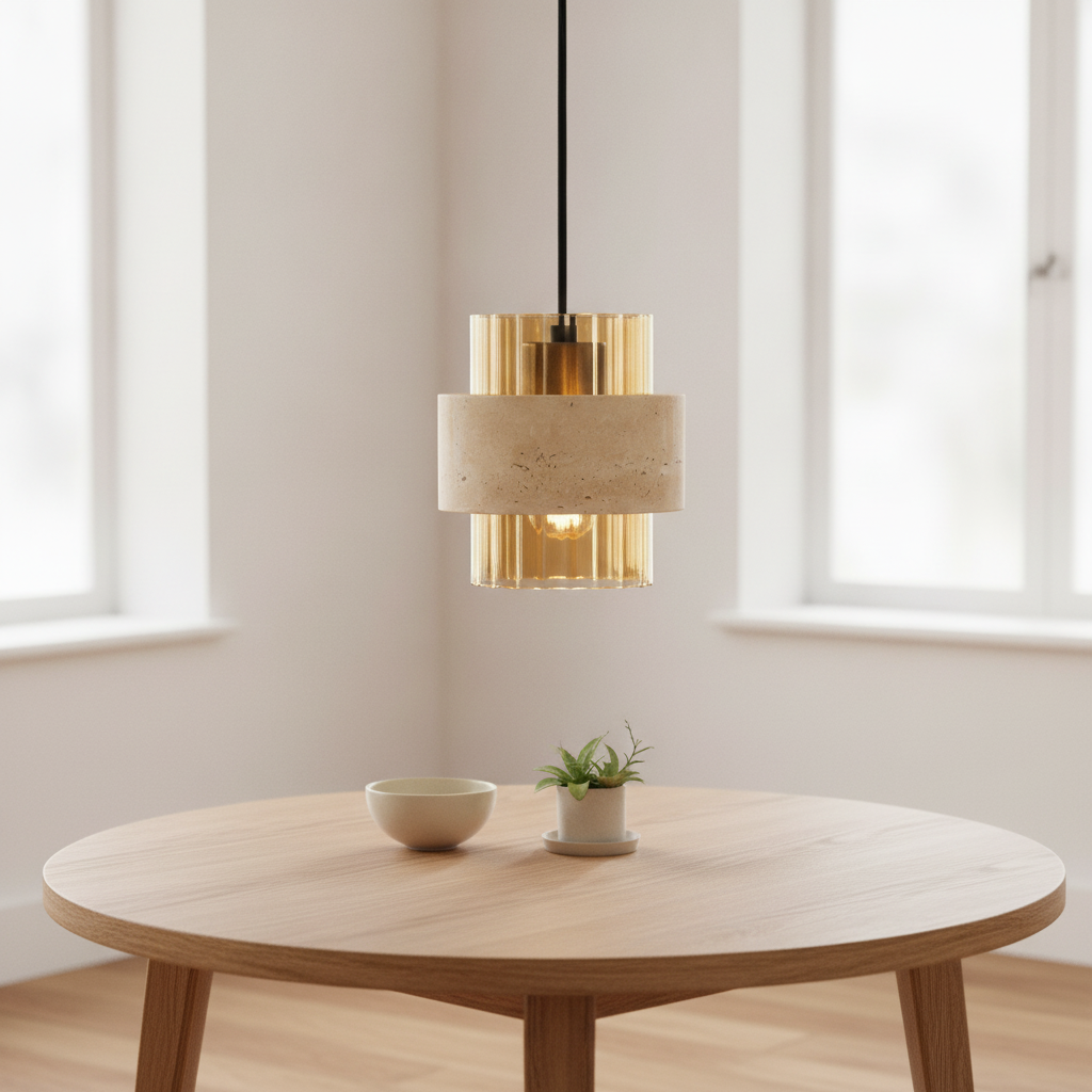 Lyora Moderne hanglampMelony amber glas met zand bruin - 9236441