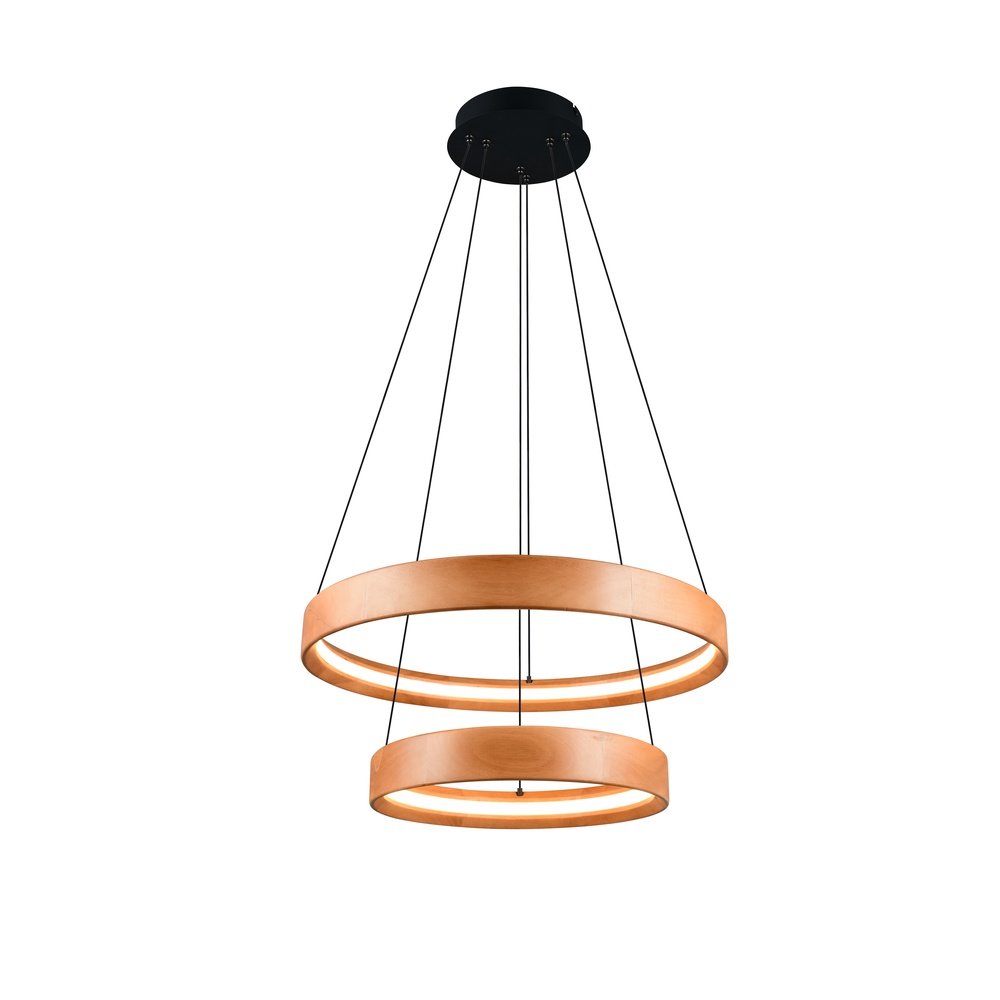 Trio Design hanglamp Lynwood hout Ø 60cm - 355039130