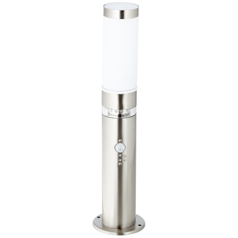 Brilliant RVS terraslampBole met sensor - G46789/82
