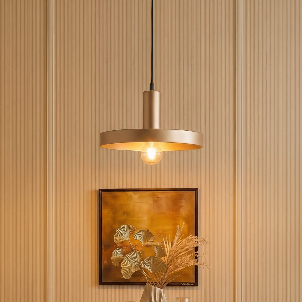 Design hanglamp Garni enkel goud
