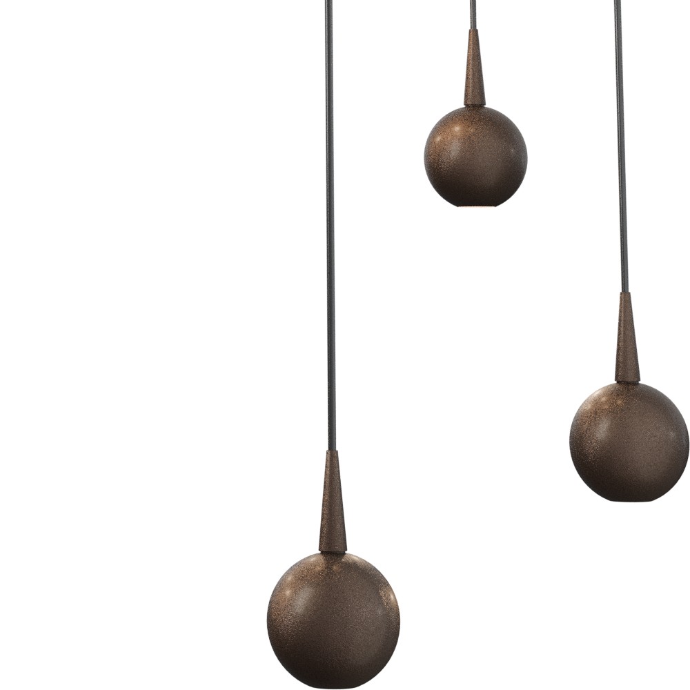 9-lichts hanglamp Talana cacao bruin Ø 50cm DTW Masterlight 8718121399065