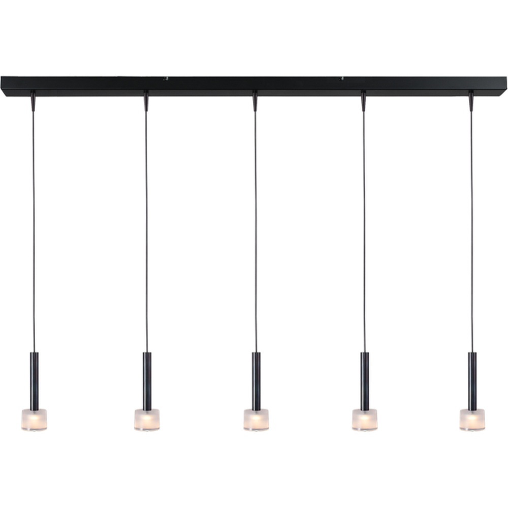 Masterlight 5-lichts hanglamp Fabro led - dappled oil - 2991-05-66-130-5