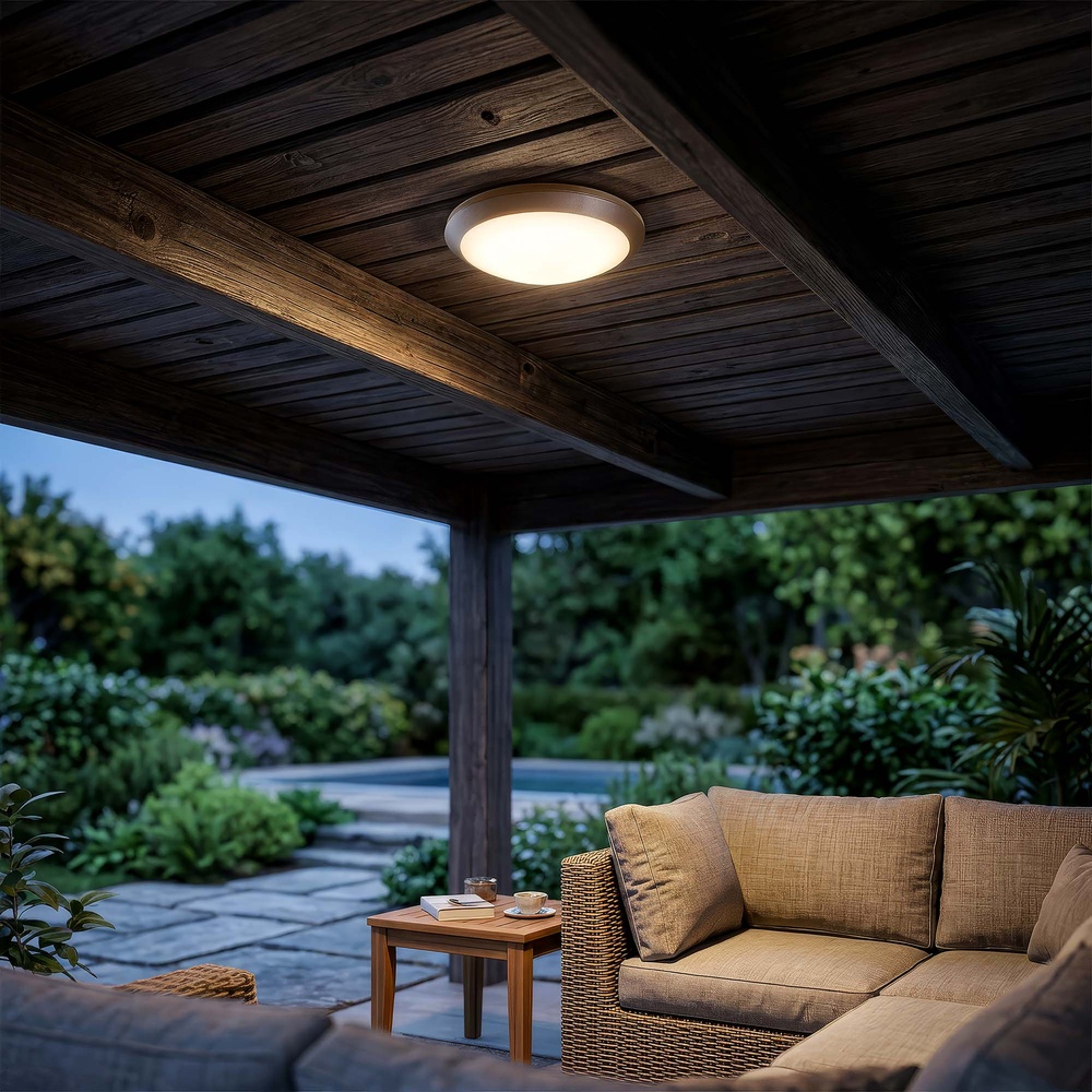 Plafonniere design Phuket zwart met wit Searchlight 5,05342E+12