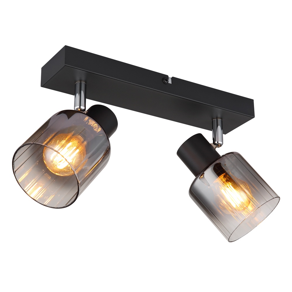 Globo Plafondlamp Jack 2-lichts zwart - 80400208