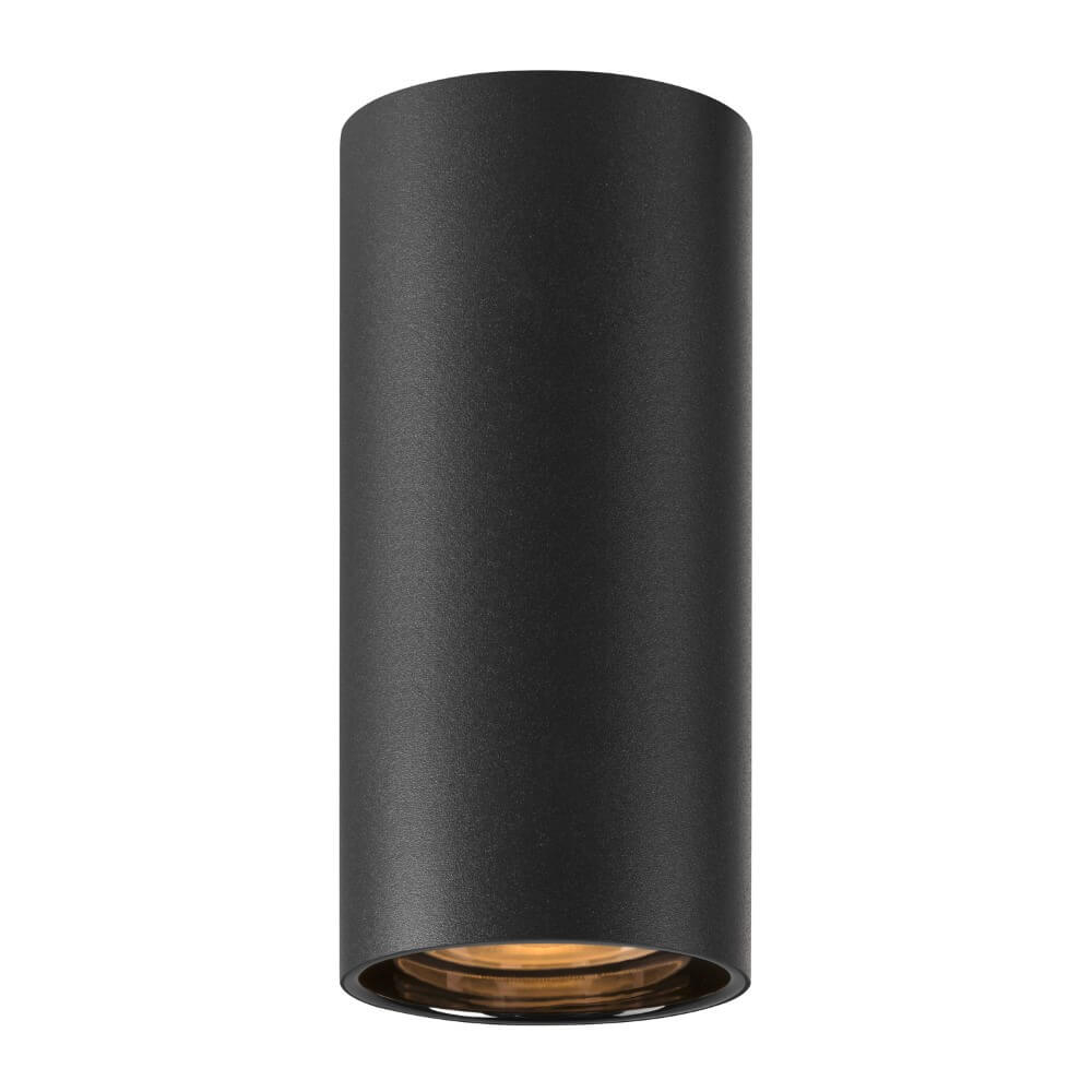 SLV Zwarte plafondspot Asto Tube cilinder - 1x GU10 - 1006439