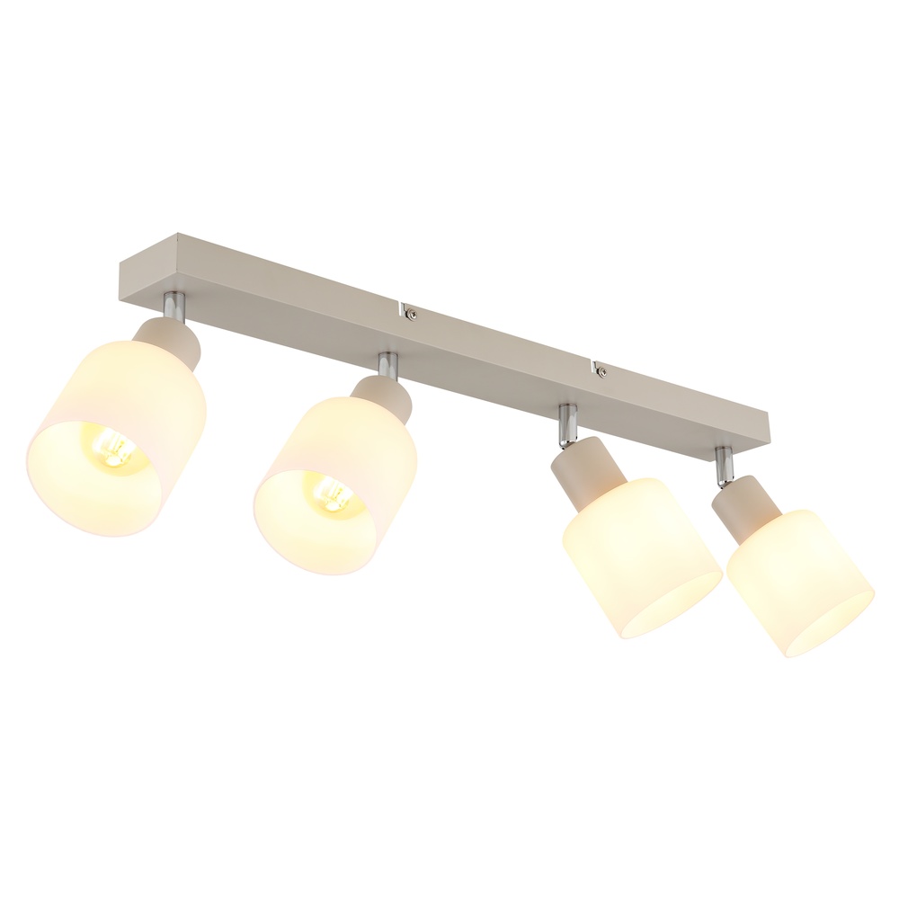 Globo 4-lichts plafondspot Trent zand bruin - 54114-4