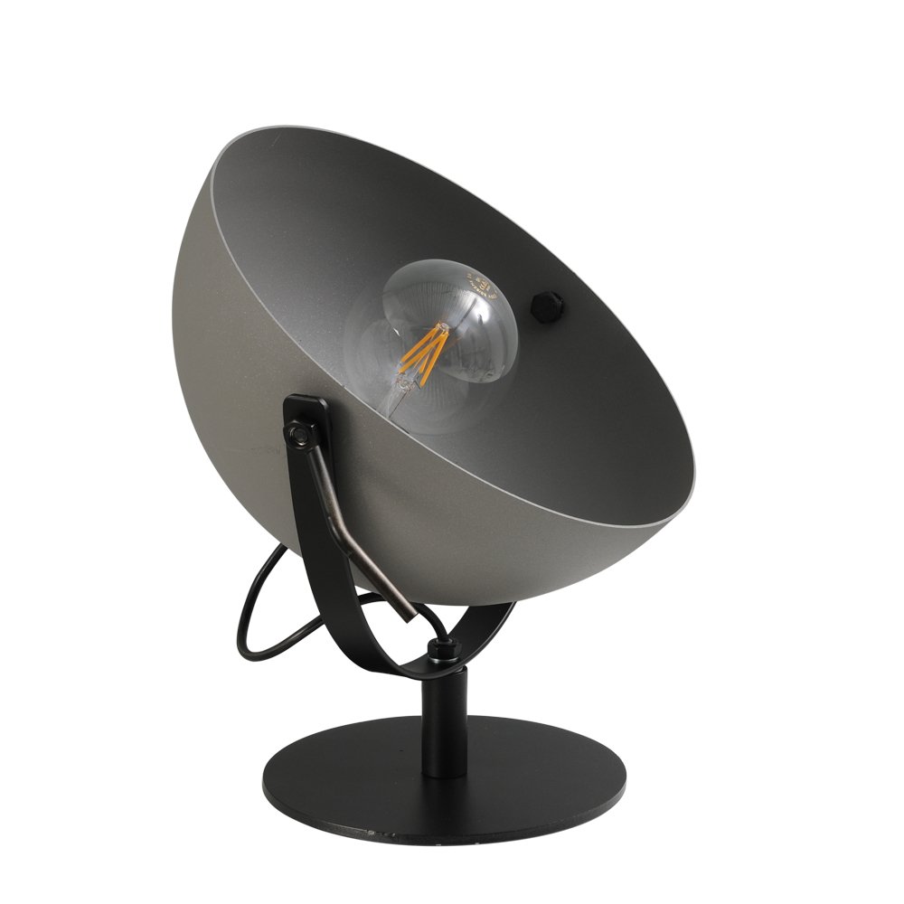 Masterlight Stoere Industria Uplighter 30cm zwart met betongrijs - 4199-00-00-B