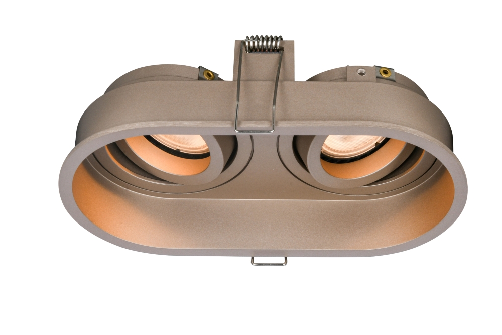 Dubbele inbouwspot Rex champagne