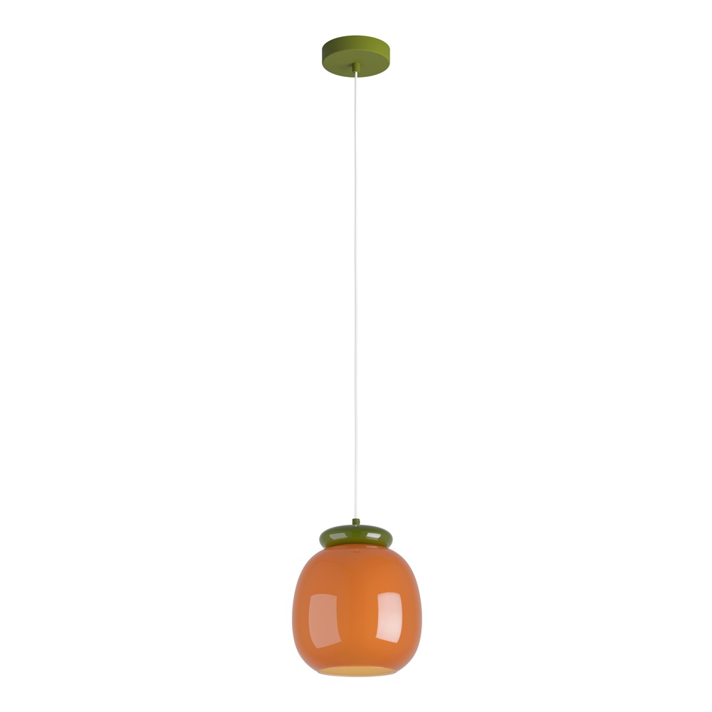Design hanglamp Berardelli oranje met groen Ø 23cm Eglo 9008606404926