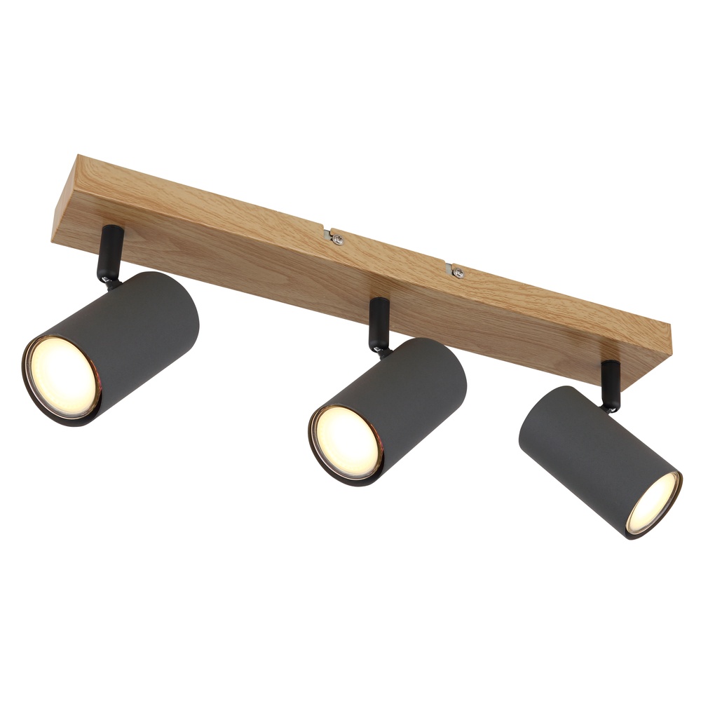 Globo Plafondlamp 3-lichtsRobby hout - 57911-3G