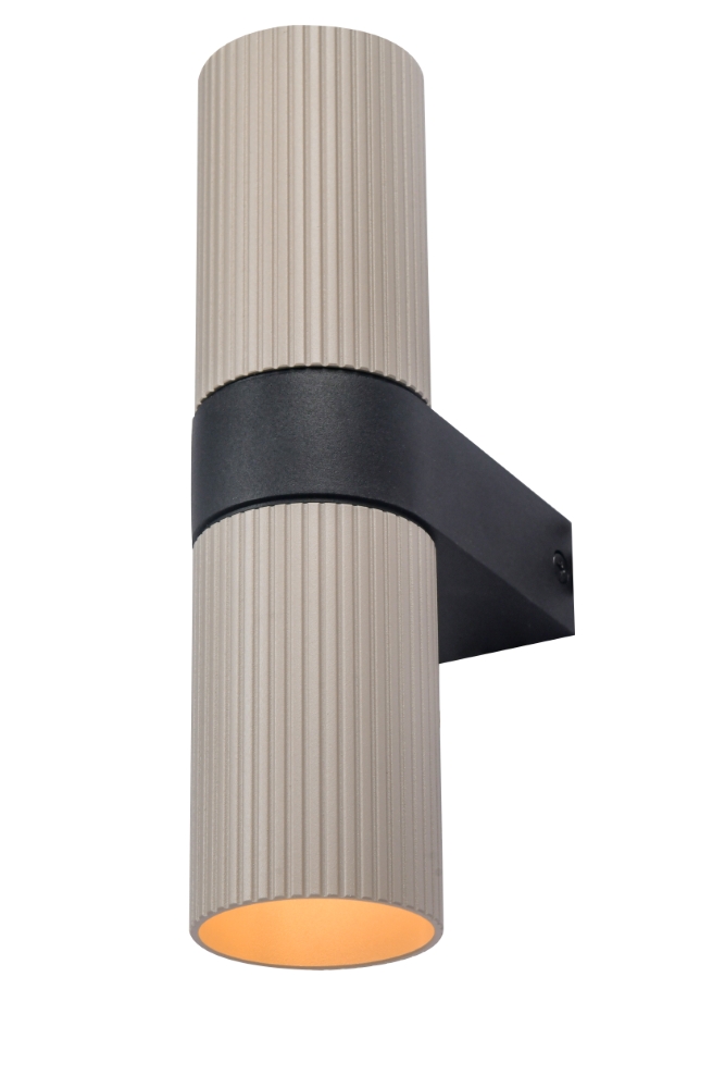 Wandspot ribbels Linea Zand met zwart