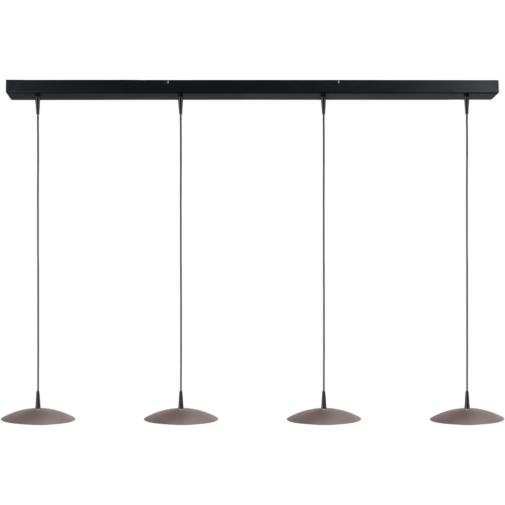 Masterlight 4-lichts hanglamp Scala 130cm zwart met nikkel Ø 20cm - 2191-05-37-130-4-20