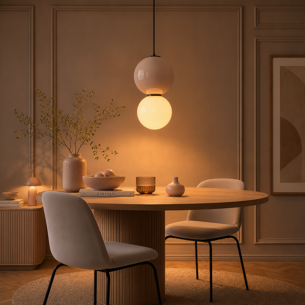 Lyora HanglampNoesis Ø 25cm licht grijs met wit - 9009190